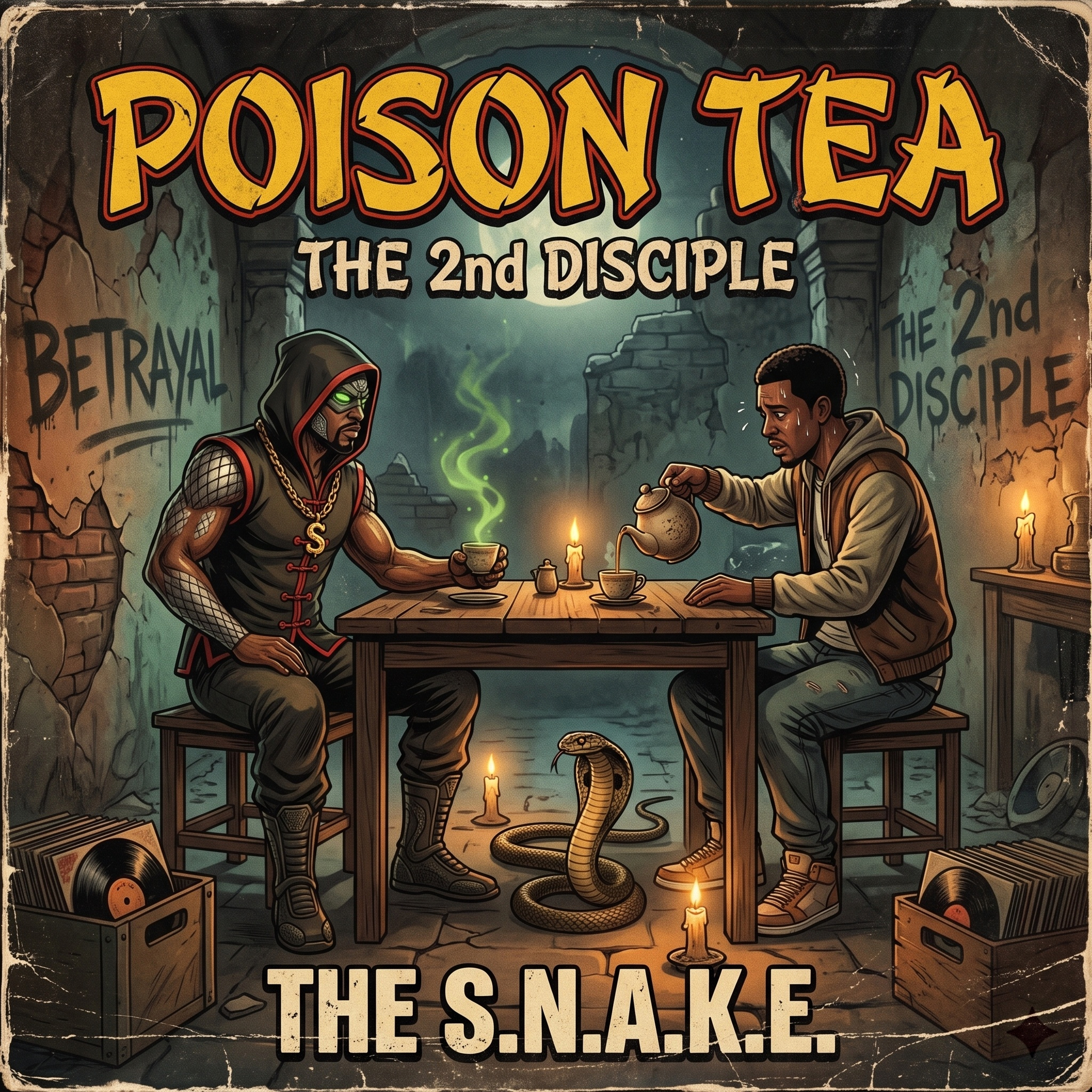 Track 09: Poison Tea Single Cover Art featuring subtle venomous deception